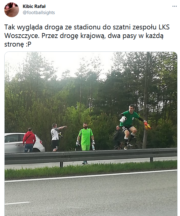 DROGA ze stadionu do szatni klubu LKS Woszczyce xD